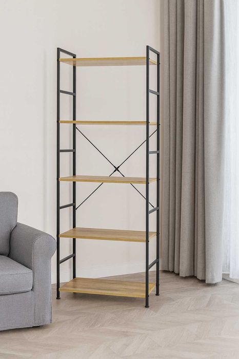 Nowy Regał na Książki Loftowy Metalowy Do Salonu Biura Pokoju Wysyłka