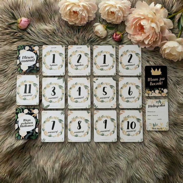 Zestaw kart "Mój pierwszy rok" NOWE 17/34 dwustronne {3}