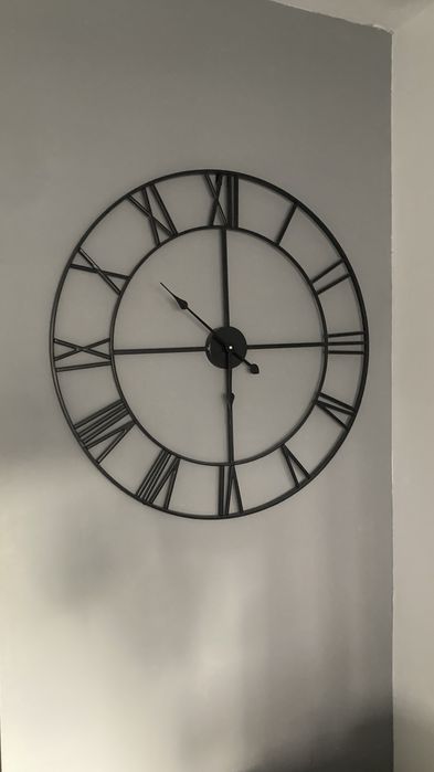 Ogromny zegar loft metalowy 80 cm design
