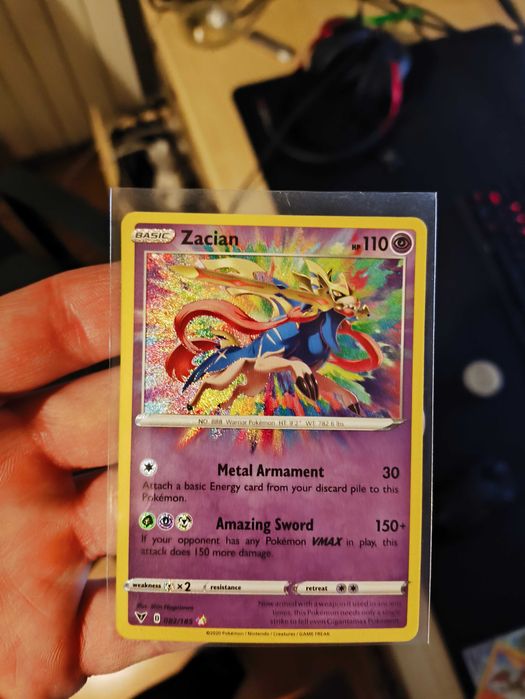 Karta pokemon zacian secret rare vivide voltage