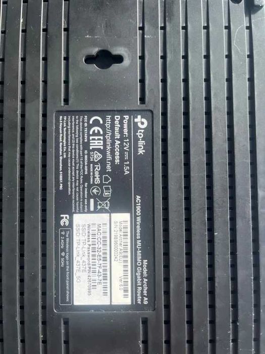 TP-Link Archer A9 AC1900 Gigabit Router WiFi