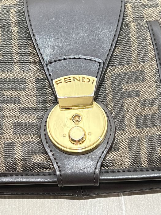 Torebka eko skora canvas brazowa przypomina fendi replika