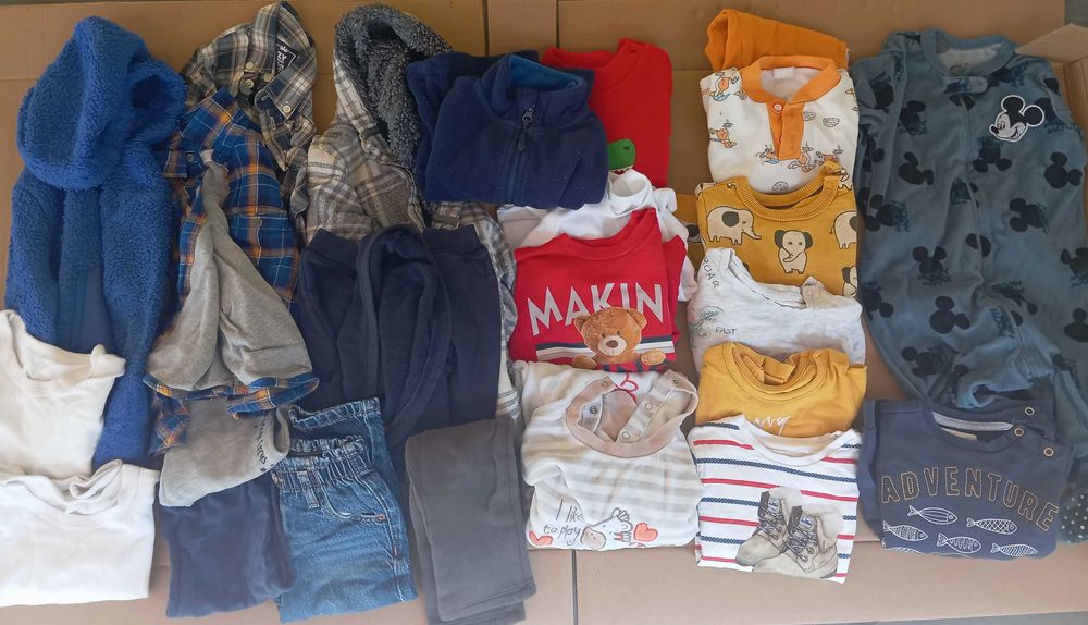Lote 24 Peças Roupa Bebé Menino 18-24 meses (Outono/Inverno)