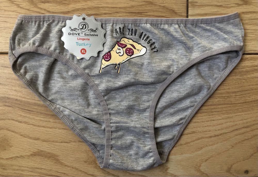 Szare bawełniane majtki damskie