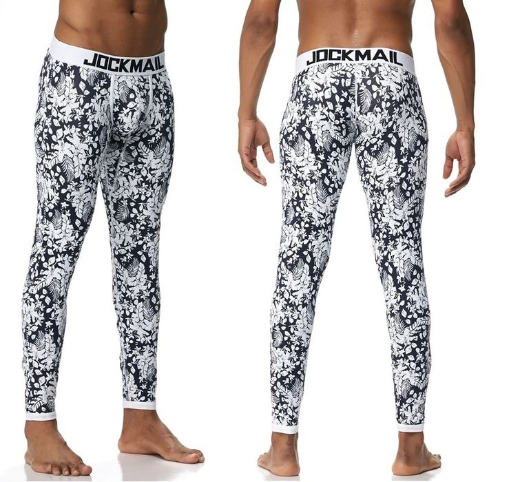 Męskie bawełniane kalesony JOCKMAIL w listki - XL