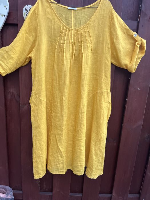 Nowa letnia  lniana sukienka oversize