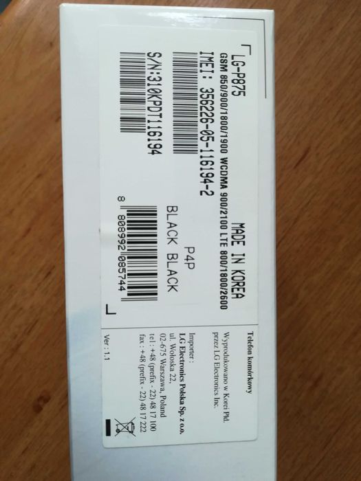 Telefon LG F5 w oryginalnym pudełku