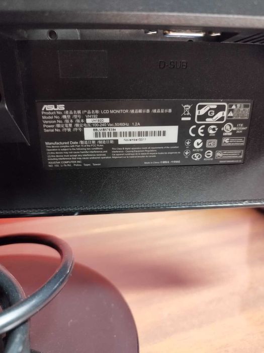 monitor Asus  19 polegadas