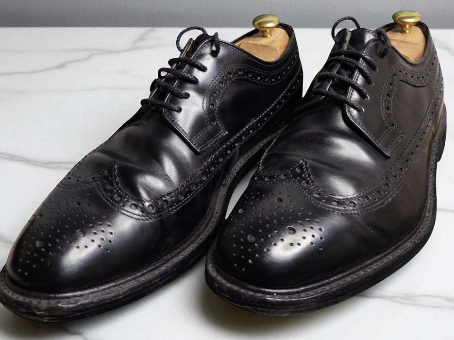 Чоловічі туфлі-броги Loake Sovereign Чорні, 7.5, Майже ідеальний стан