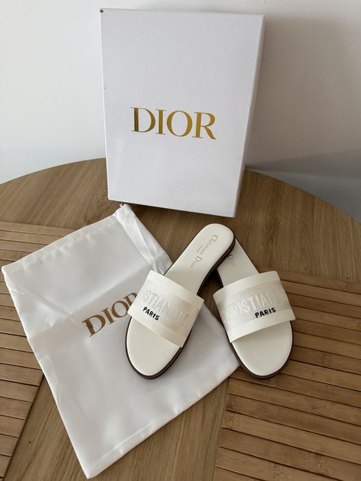 Klapki Christian Dior Sandały CD Dior Flat Dway