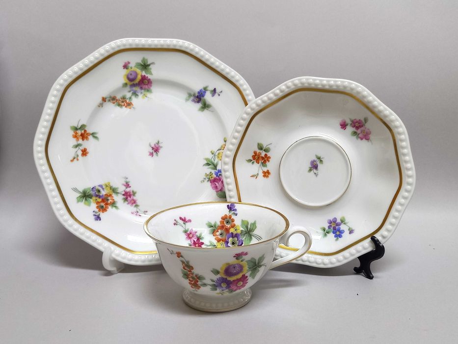 Zestaw śniadaniowy, herbata ( 200ml), Rosenthal Perlrand
