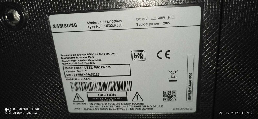 Телевізор Samsung UE32J4000AW