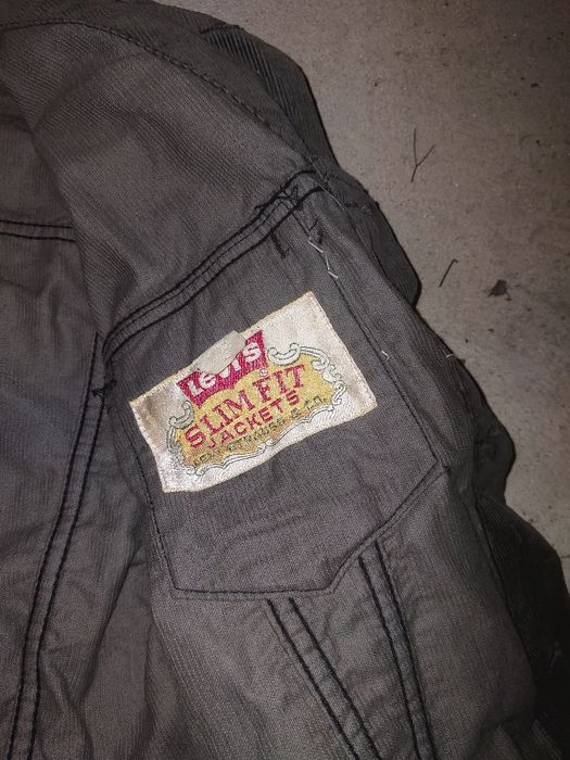 Kurtka Levis model slim fit szara sztruksowa rozmiar S/M
