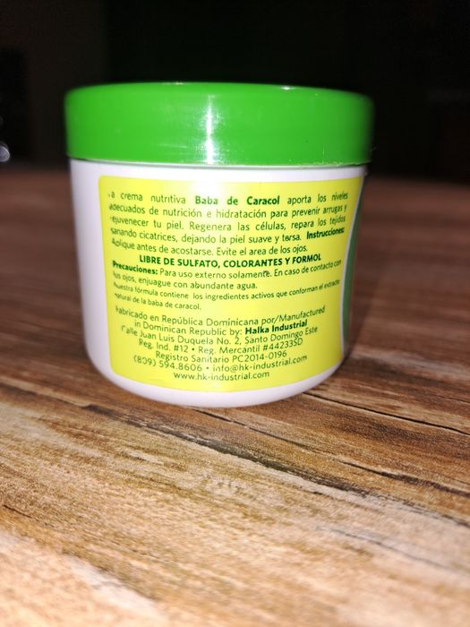 Baba de caracol krem na noc