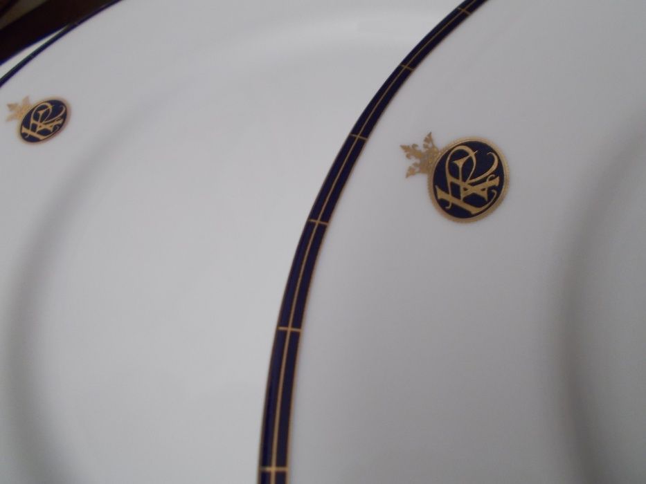 & Luksusowa Porcelana Royal Kent & Talerze & Vintage &