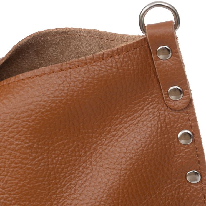 VERA PELLE torebka damska skórzana shopper z ćwiekami V494 granatowa