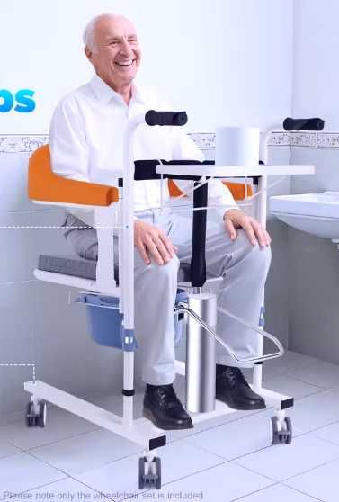 Cadeira de rodas de transferência, altura ajustável, para doentes NOVA