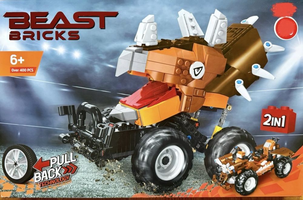 Dinosaur Best Bricks Transformer 2 in 1 Oraz 3 różne zabawki Dino