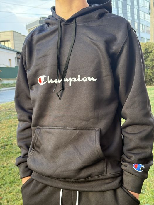 Худі Champion Powerblend Fleece Hoodie (Чорне)