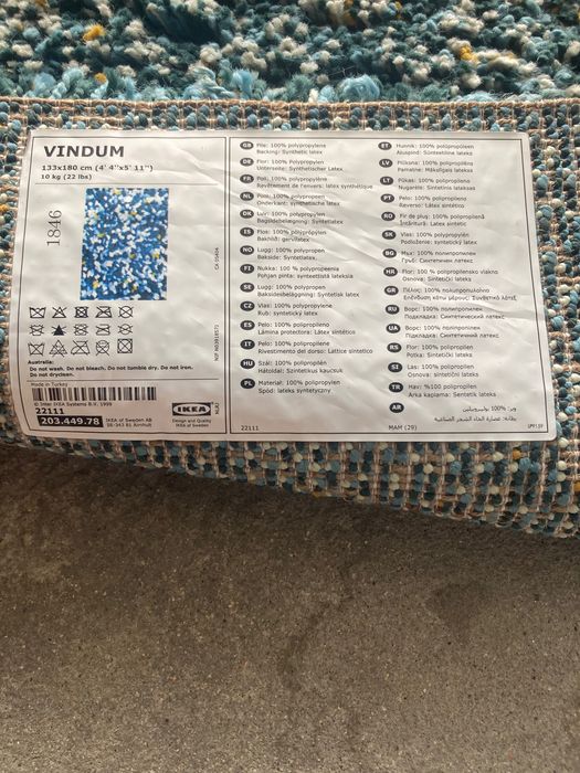 Tapete de pêlo multicolor