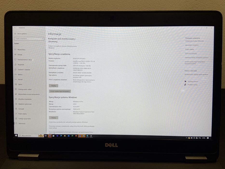 Laptop Dell Latitude E7470