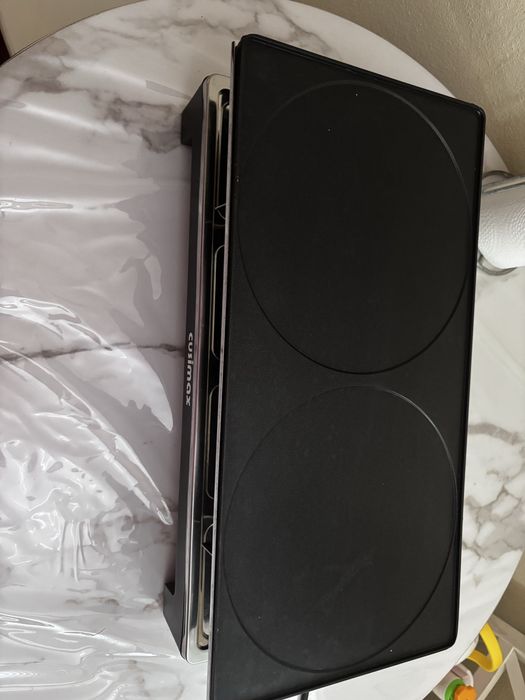 Raclete nova com acessorios cousimax e tem base para panquecas
