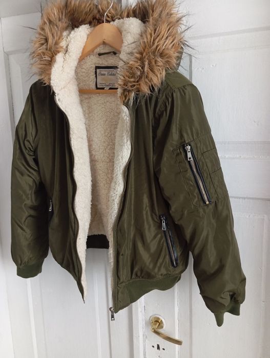 damska bomberka typu MA-1 Parisian C. futerko w kolorze khaki L, XL