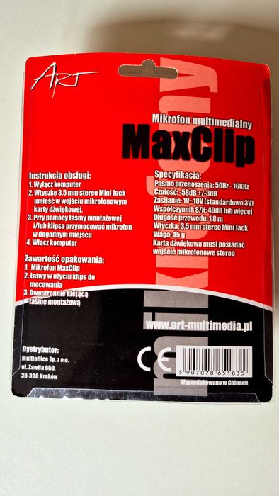 Mikrofon multimedialny MaxClip