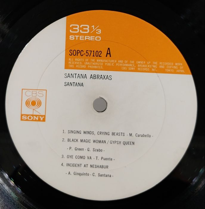 Santana - Abraxas. 1970r. Japan . EX.