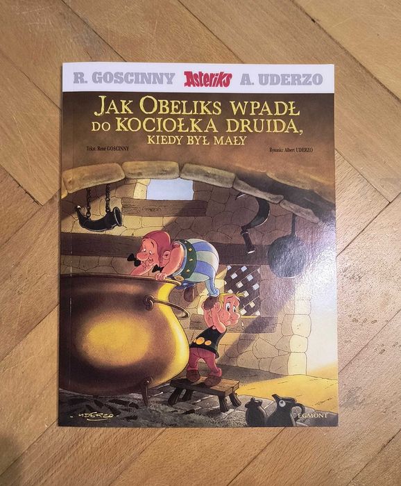 Komiks Asterix - Jak Obelix wpadł do kociołka druida, kiedy był mały.