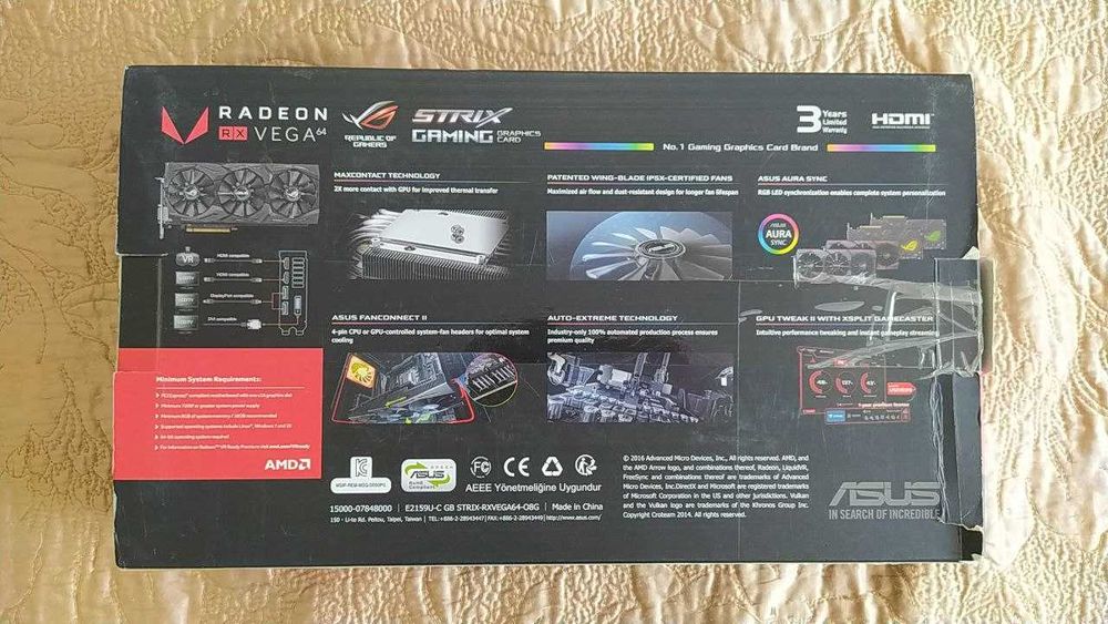 Відеокарта Asus PCI-Ex Radeon RX Vega 64 8GB