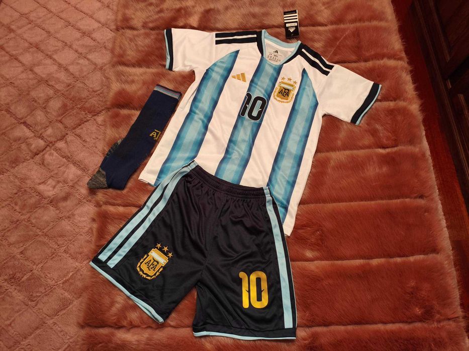 Camisola Criança Messi Equipamento Argentina | NOVO