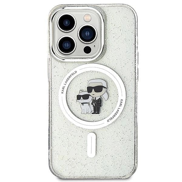 Etui Karl Lagerfeld Karl&Choupette Glitter MagSafe na iPhone 15 Pro -