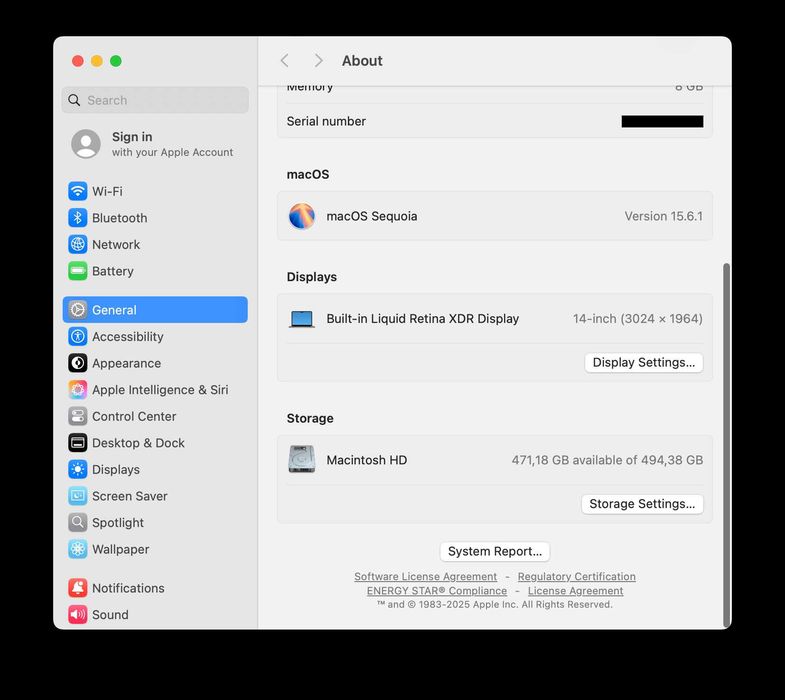 MacBook Pro 14 Mid 2023 Space (MTL73) - 850$ Магазин Гарантия