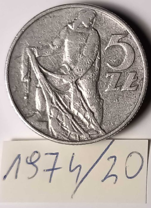 5 złotych "Rybak" z 1974 roku - Stan III