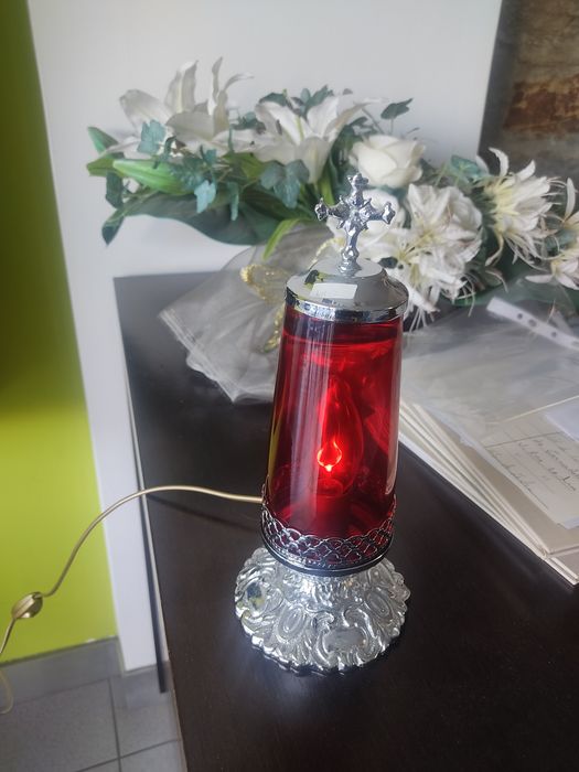 Candeeiro com chama eléctrica