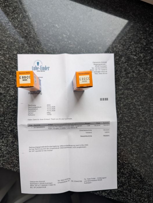 Lampy elektronowe dopasowana para Siemens E80CC NOS