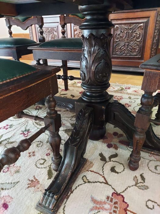 Mesa de sala de jantar com 6 cadeiras em madeira de sucupira