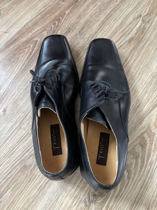 Czarne buty skorzane 45