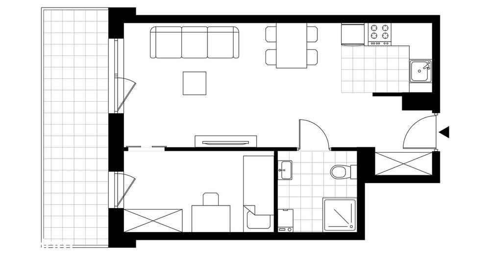 2-pokojowe mieszkanie 40 m² + taras Bez Pośredników - Widok 4