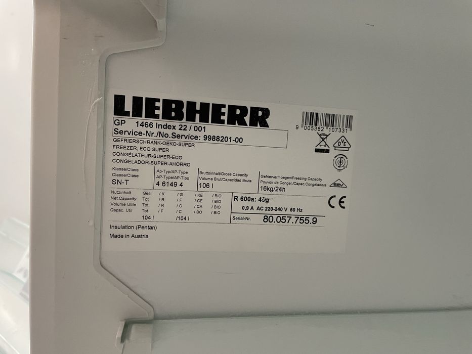 Морозильная камера Liebherr Premium 104 л 85/60 см 4 ящ из Германии