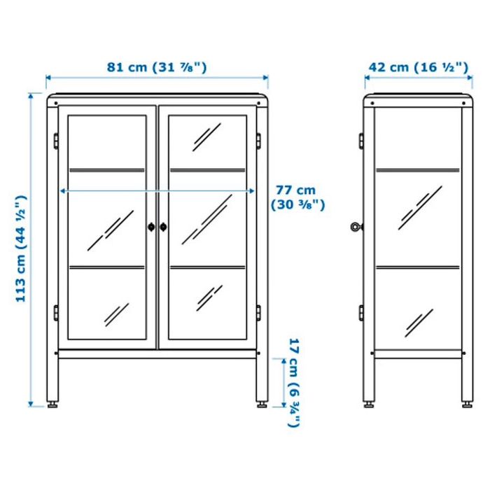 Vitrine FABRIKOR IKEA azul