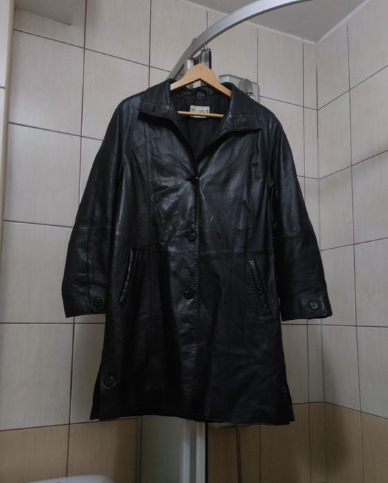 płaszcz kurtka XL płaszczyk damski damska skórzany kurtka skórzana cza