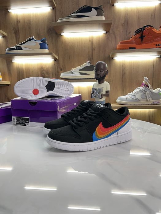Кросівки Nike Sb Dunk Low “Polaroid” Black / Rainbow