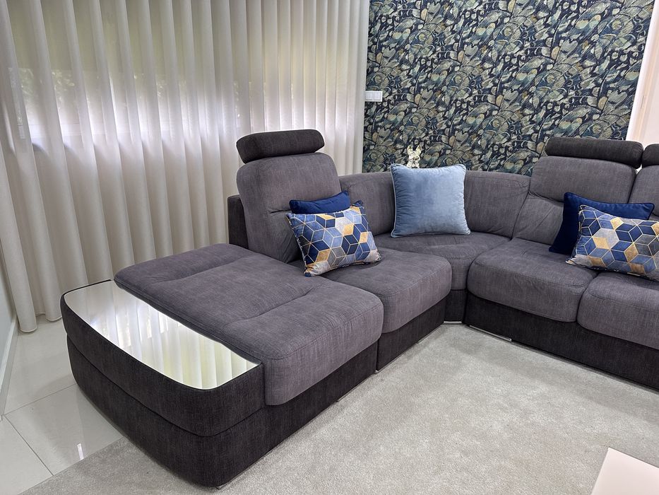 Sofá de canto c/espelhos - como novo - negociavel