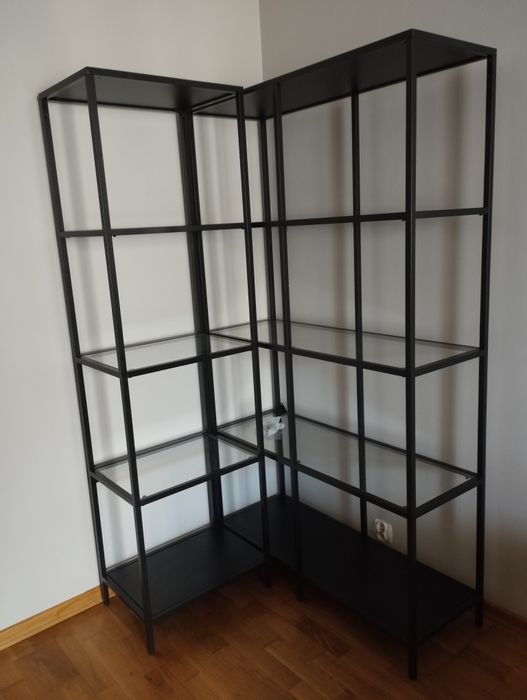 Półki metalowe ze szkłem IKEA