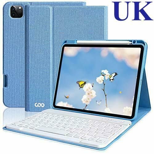 Etui z klawiaturą bluetooth iPad Air 4 & 11" iPad Pro 11" 2018 2020 2021 błękitne