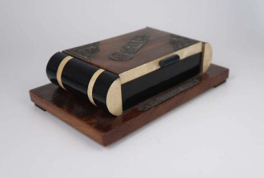 Caixa Cigarreira Art Deco, aplicações prata