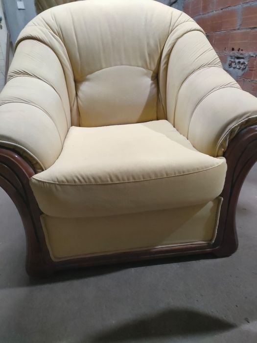 Sofá em pele de pêssego