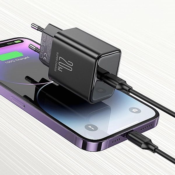 Ładowarka Usb C 20w Pd Joyroom Jr-tcf06 z kablem Usb C - Lightning - c